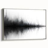 Black and White Abstract Landscape Art - Modern Minimalist Print