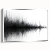 Black and White Abstract Landscape Art - Modern Minimalist Print