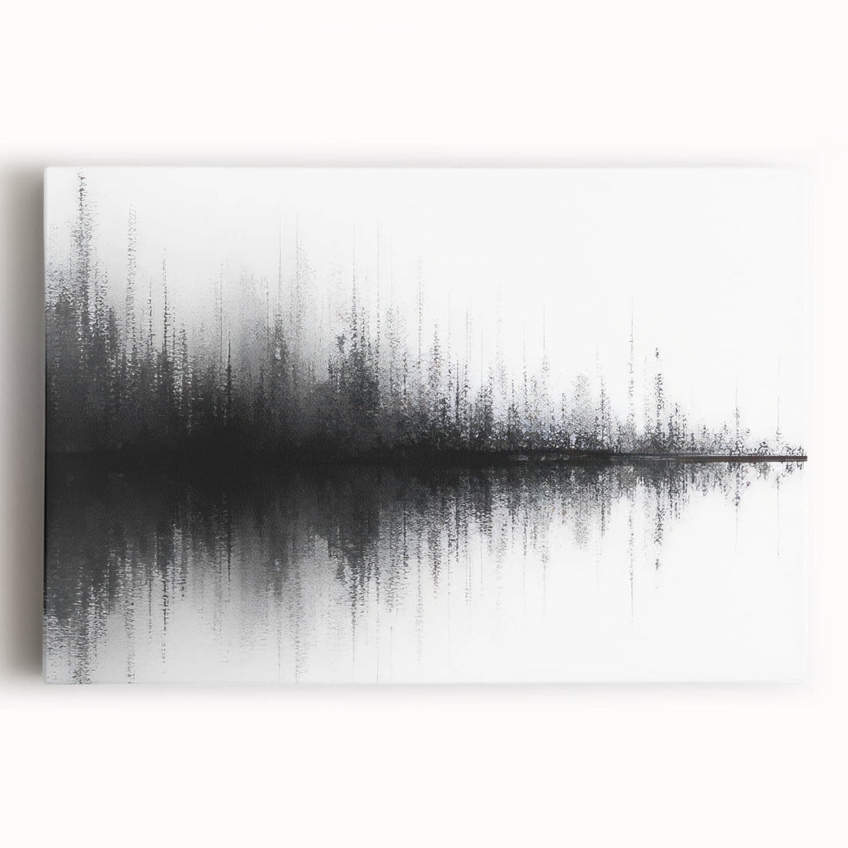 Black and White Abstract Landscape Art - Modern Minimalist Print