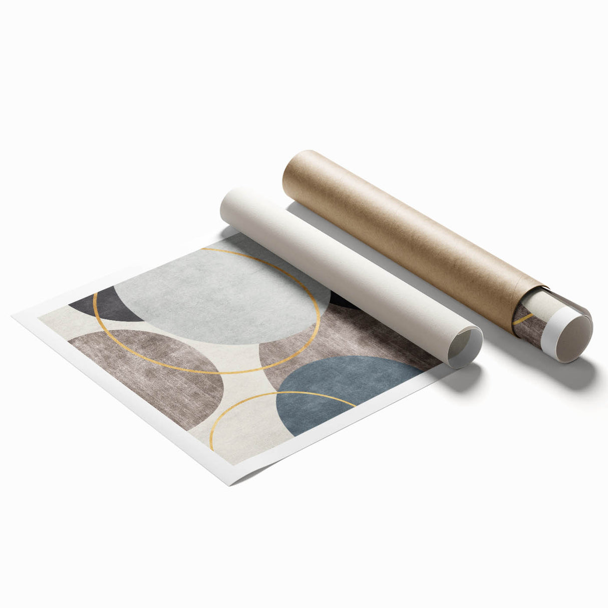 Minimalist Earthen Harmony Abstract  - Wall Art in Neutral Tones