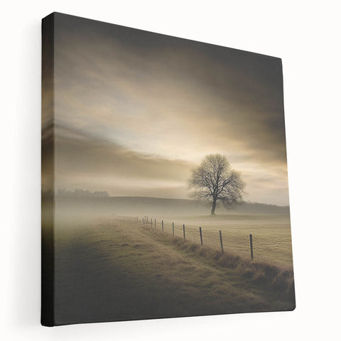 Misty Countryside Tree - Fine Art Photography Framed Prints