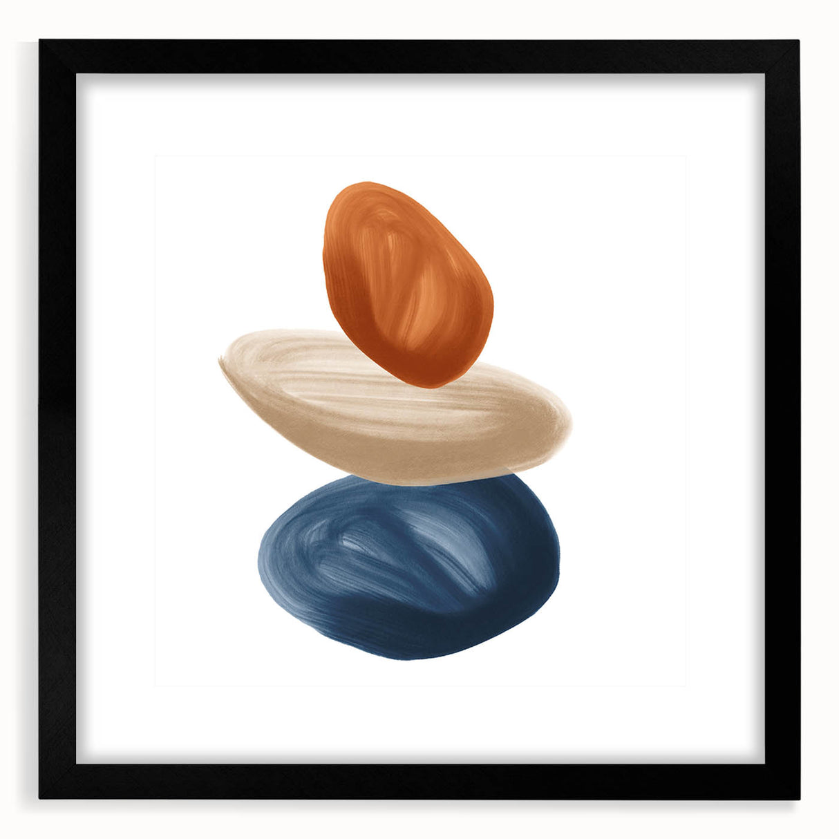 Modern Geometric Wall Decor – Minimalist Abstract Stacked Shape Print