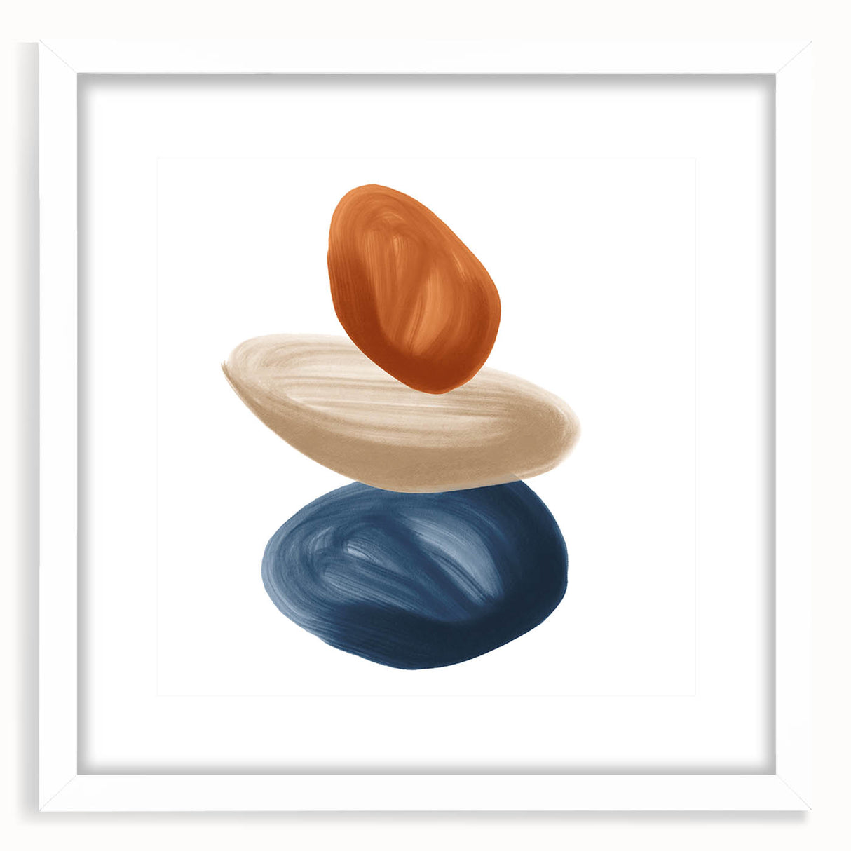 Modern Geometric Wall Decor – Minimalist Abstract Stacked Shape Print