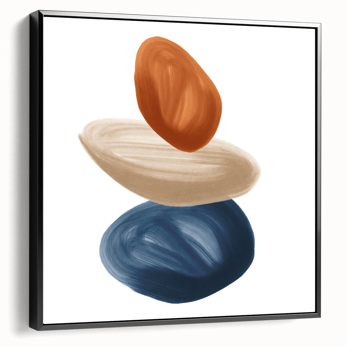 Modern Geometric Wall Decor – Minimalist Abstract Stacked Shape Print