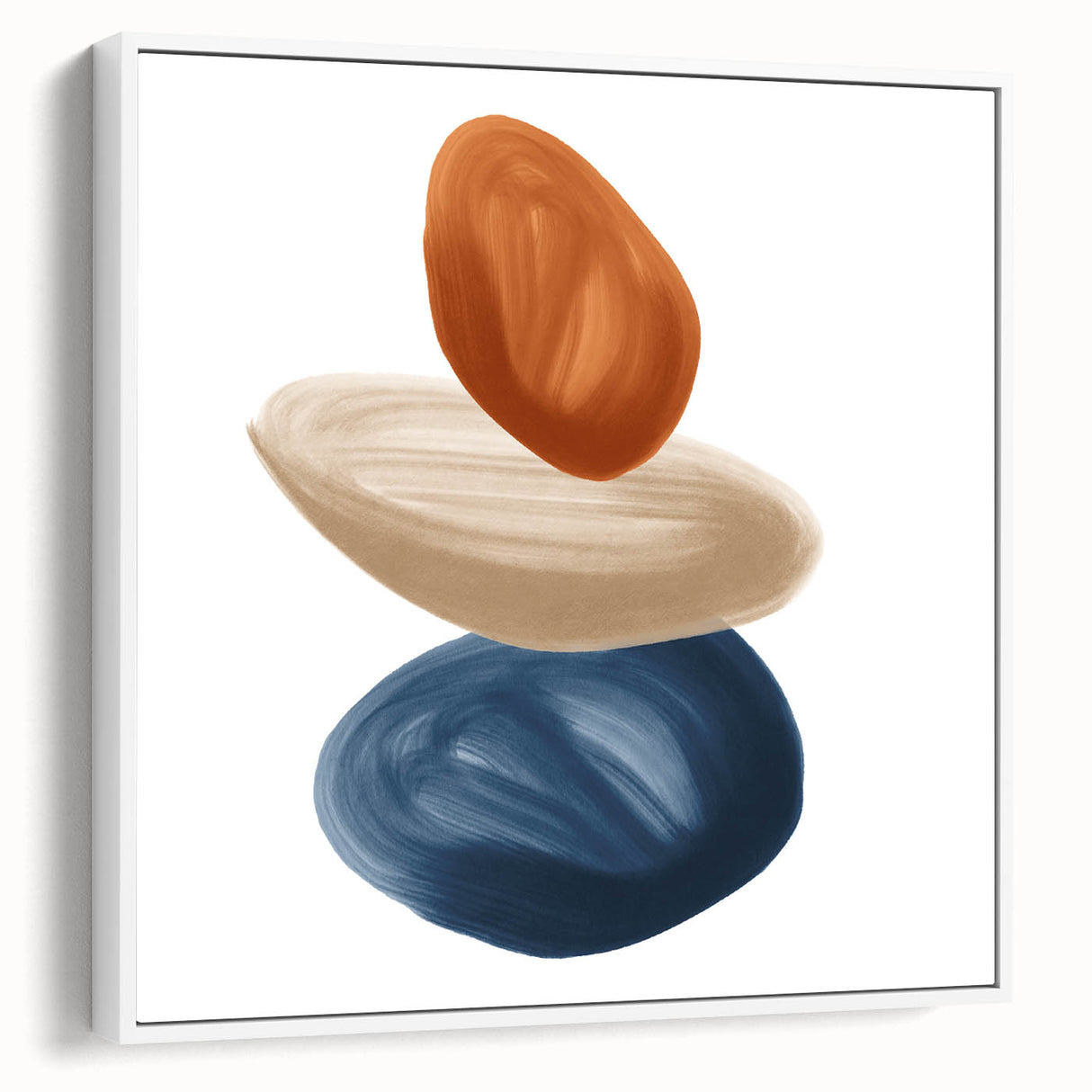 Modern Geometric Wall Decor – Minimalist Abstract Stacked Shape Print