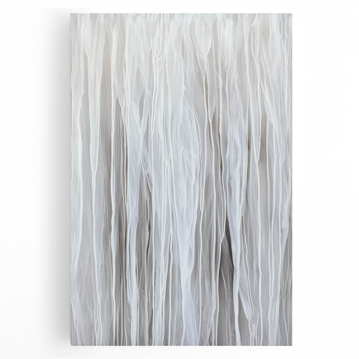 Contemporary Canvas Prints - Soft White & Gray Abstract Art