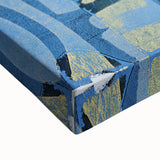 Moody Modern Wall Art – Abstract Canvas in Navy Blue & Gold