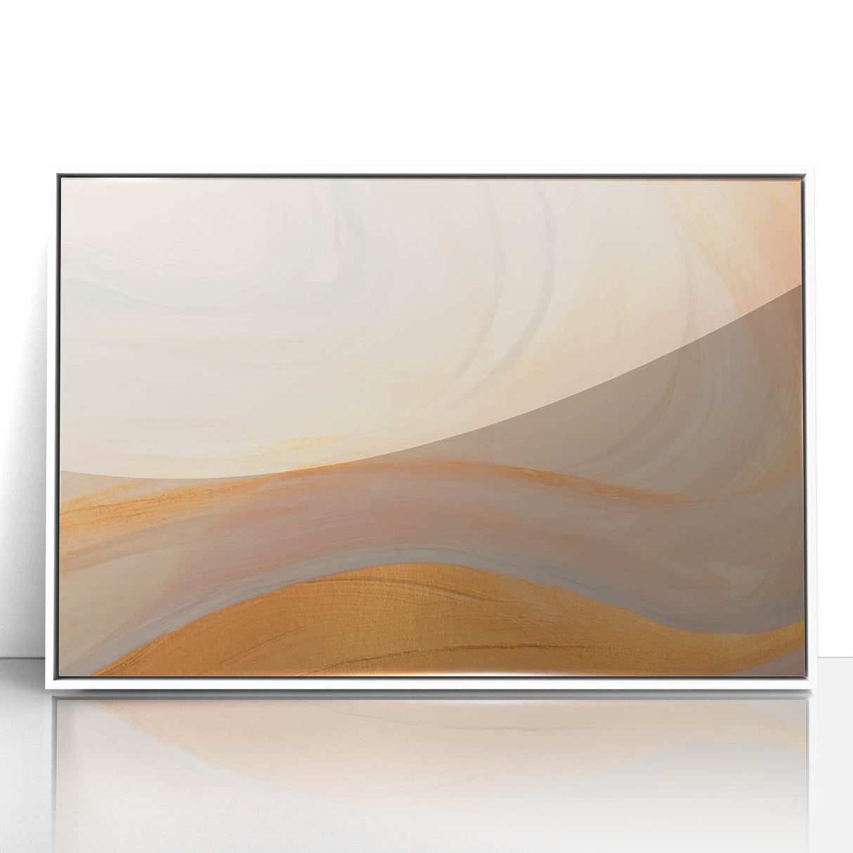 Peaceful Scenery Framed Art – Elegant Abstract Landscape Print