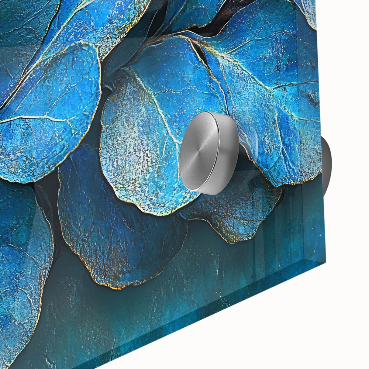 Teal Blossom Flow – Fluid Abstract Wall Art in Rich Blue Tones