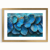 Teal Blossom Flow – Fluid Abstract Wall Art in Rich Blue Tones