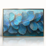 Teal Blossom Flow – Fluid Abstract Wall Art in Rich Blue Tones