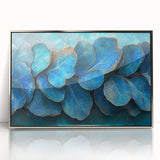 Teal Blossom Flow – Fluid Abstract Wall Art in Rich Blue Tones