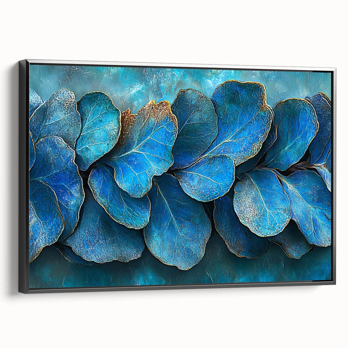 Teal Blossom Flow – Fluid Abstract Wall Art in Rich Blue Tones