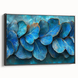 Teal Blossom Flow – Fluid Abstract Wall Art in Rich Blue Tones