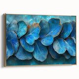 Teal Blossom Flow – Fluid Abstract Wall Art in Rich Blue Tones
