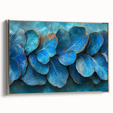 Teal Blossom Flow – Fluid Abstract Wall Art in Rich Blue Tones