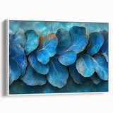 Teal Blossom Flow – Fluid Abstract Wall Art in Rich Blue Tones