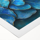 Teal Blossom Flow – Fluid Abstract Wall Art in Rich Blue Tones