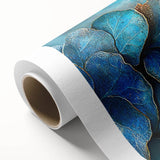 Teal Blossom Flow – Fluid Abstract Wall Art in Rich Blue Tones