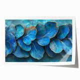 Teal Blossom Flow – Fluid Abstract Wall Art in Rich Blue Tones