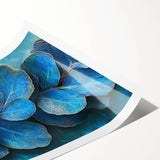 Teal Blossom Flow – Fluid Abstract Wall Art in Rich Blue Tones
