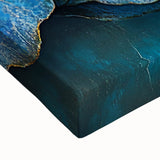 Teal Blossom Flow – Fluid Abstract Wall Art in Rich Blue Tones