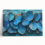 Teal Blossom Flow – Fluid Abstract Wall Art in Rich Blue Tones