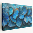 Teal Blossom Flow – Fluid Abstract Wall Art in Rich Blue Tones