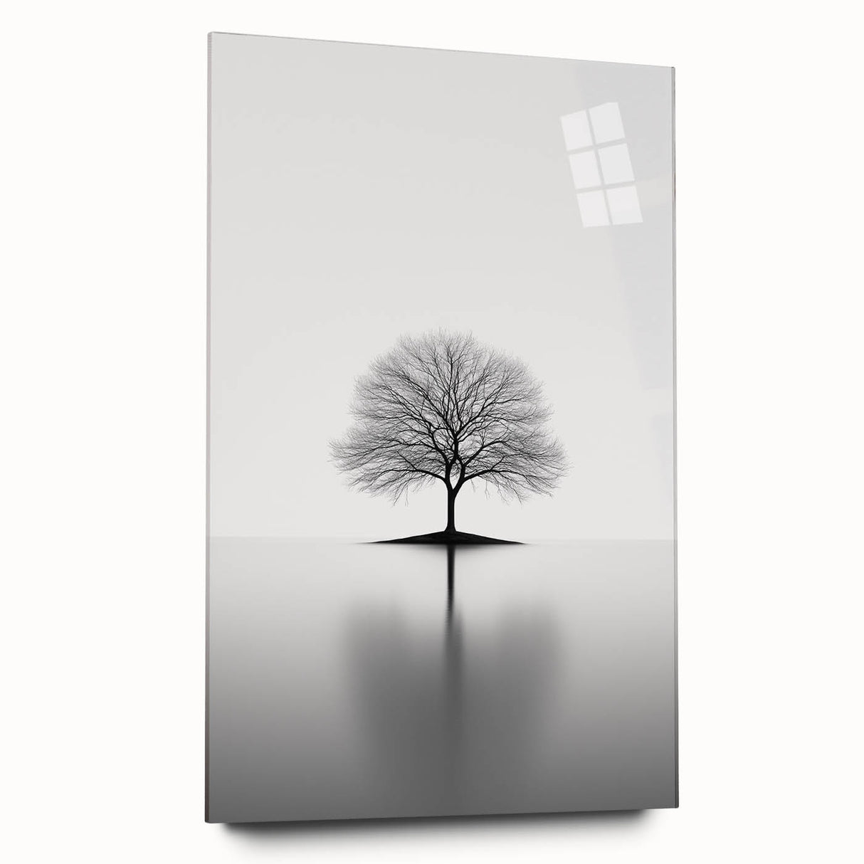 Minimalist Black & White Tree – Elegant Nature Art Print