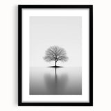 Minimalist Black & White Tree – Elegant Nature Art Print