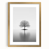 Minimalist Black & White Tree – Elegant Nature Art Print
