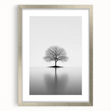 Minimalist Black & White Tree – Elegant Nature Art Print