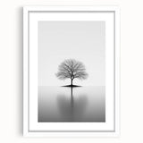 Minimalist Black & White Tree – Elegant Nature Art Print