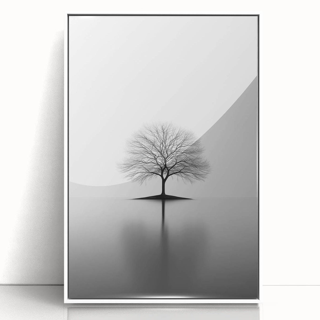 Minimalist Black & White Tree – Elegant Nature Art Print