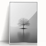 Minimalist Black & White Tree – Elegant Nature Art Print