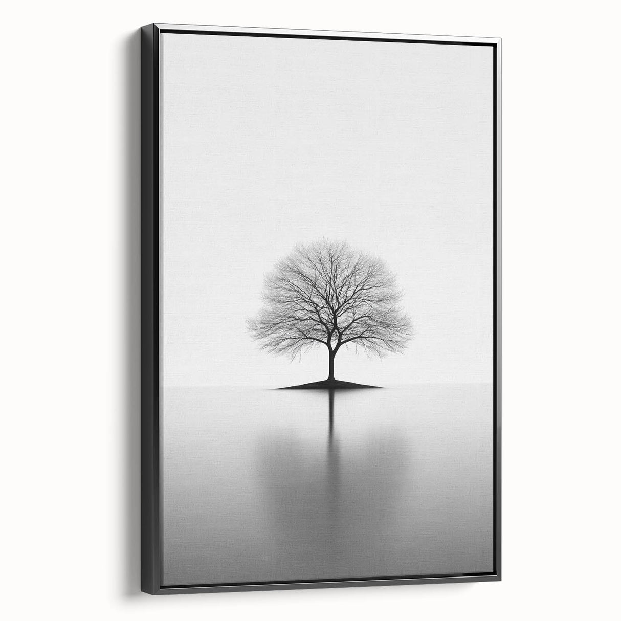 Minimalist Black & White Tree – Elegant Nature Art Print