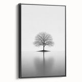 Minimalist Black & White Tree – Elegant Nature Art Print