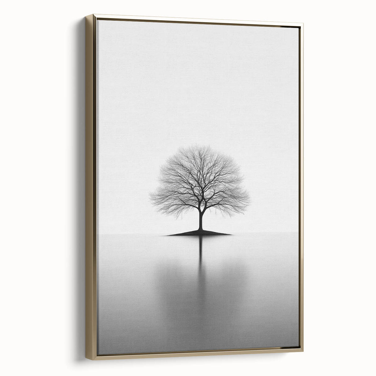 Minimalist Black & White Tree – Elegant Nature Art Print