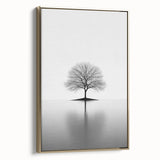 Minimalist Black & White Tree – Elegant Nature Art Print