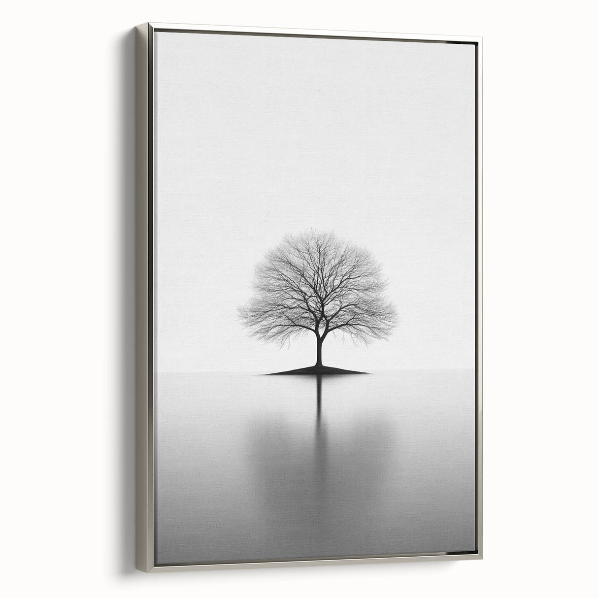 Minimalist Black & White Tree – Elegant Nature Art Print