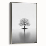 Minimalist Black & White Tree – Elegant Nature Art Print