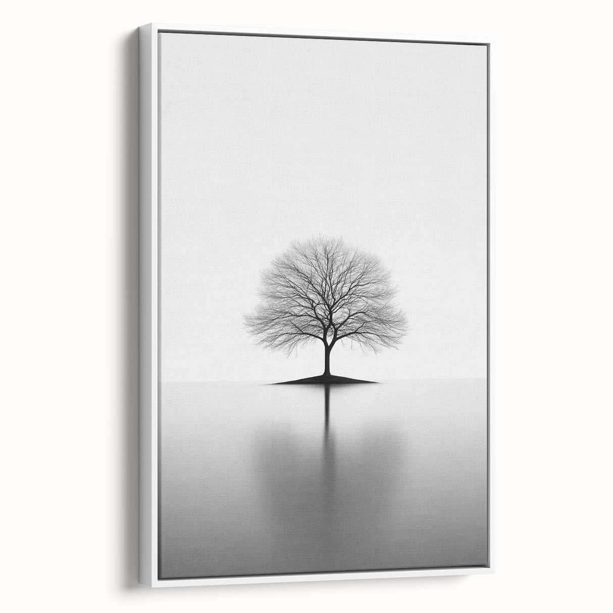 Minimalist Black & White Tree – Elegant Nature Art Print