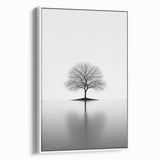 Minimalist Black & White Tree – Elegant Nature Art Print