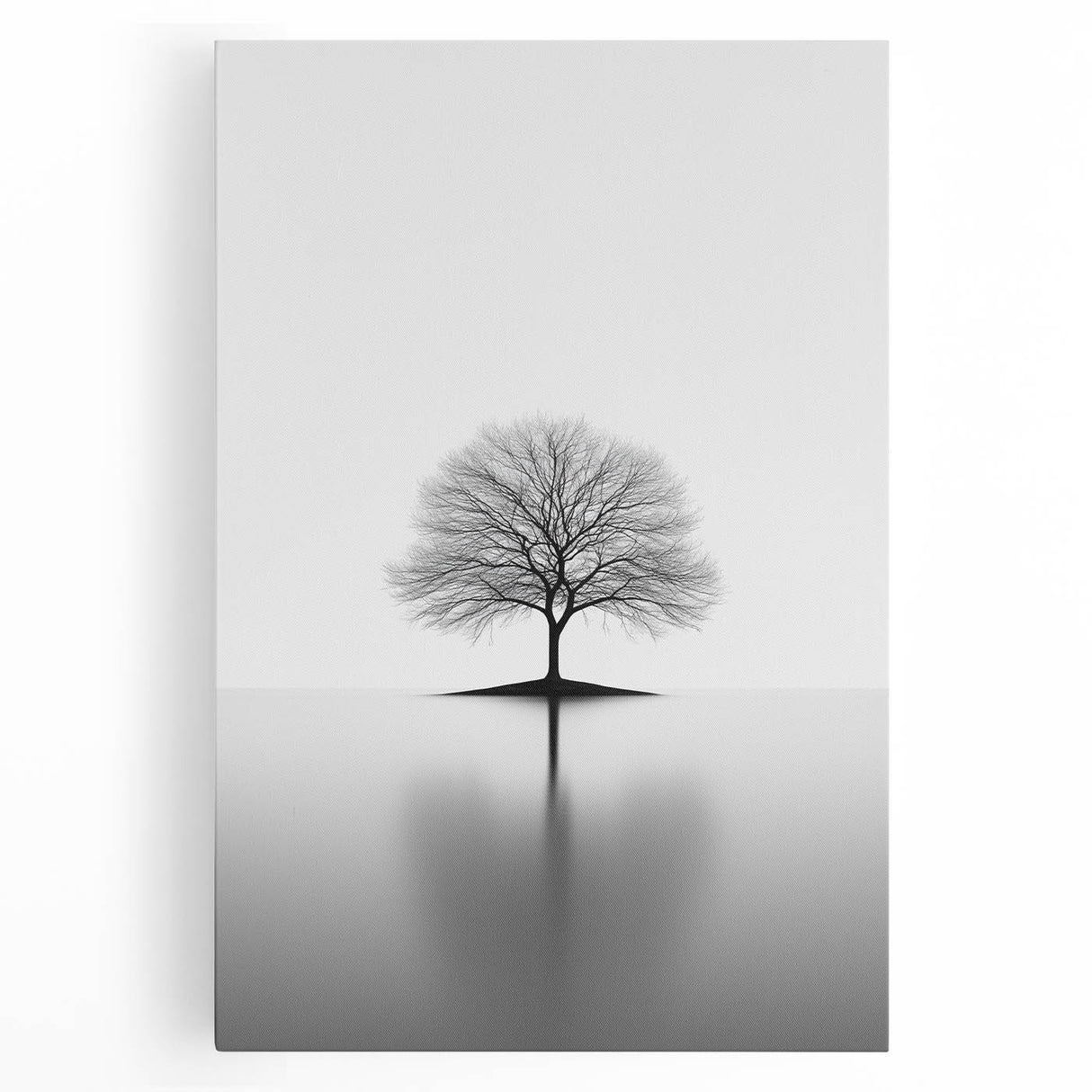 Minimalist Black & White Tree – Elegant Nature Art Print