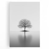 Minimalist Black & White Tree – Elegant Nature Art Print