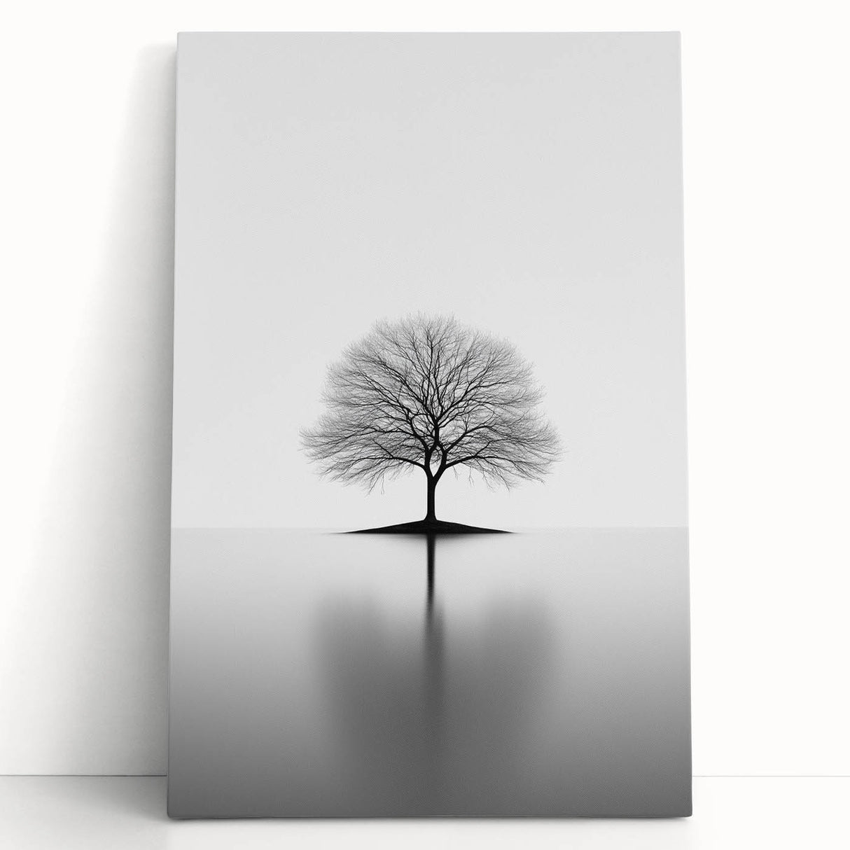 Minimalist Black & White Tree – Elegant Nature Art Print