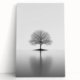 Minimalist Black & White Tree – Elegant Nature Art Print