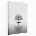 Minimalist Black & White Tree – Elegant Nature Art Print