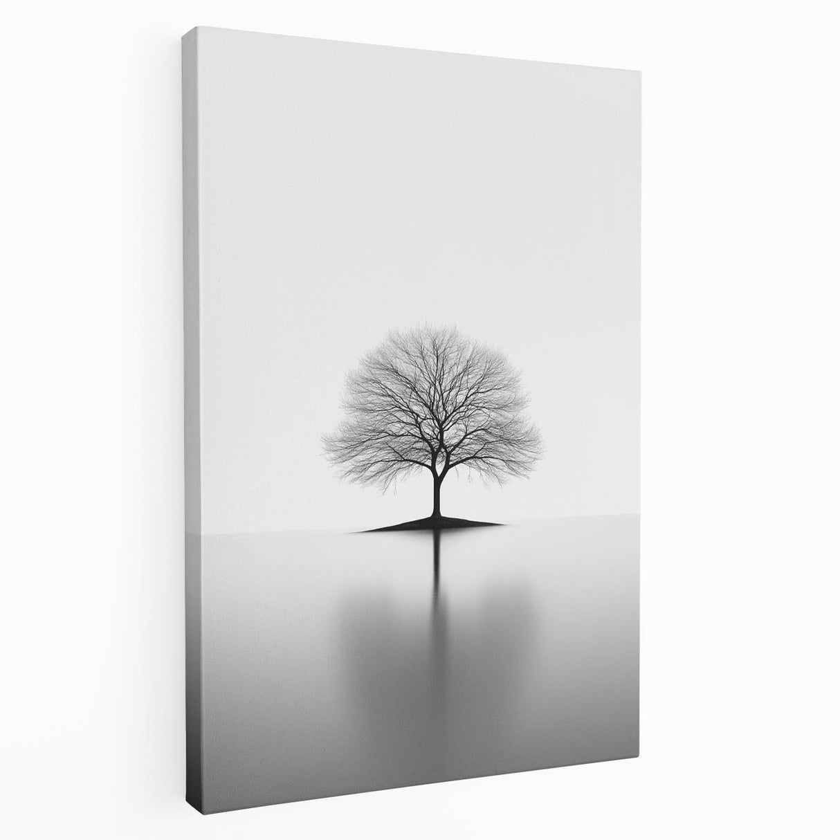 Minimalist Black & White Tree – Elegant Nature Art Print