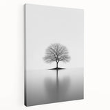 Minimalist Black & White Tree – Elegant Nature Art Print